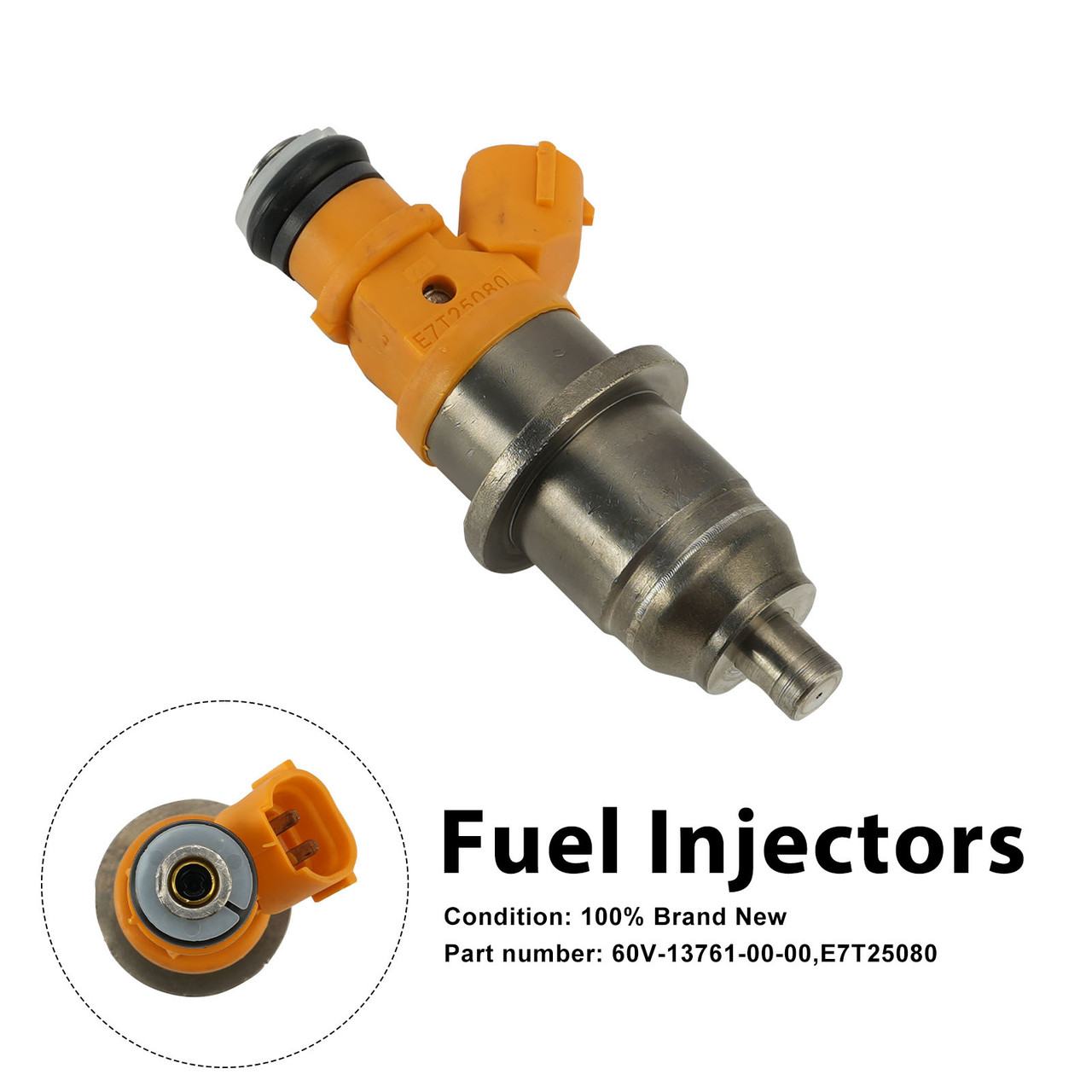 E7T25080 Fuel Injectors 60V-13761-00-00 For Yamaha Outboard 250 300 HP
