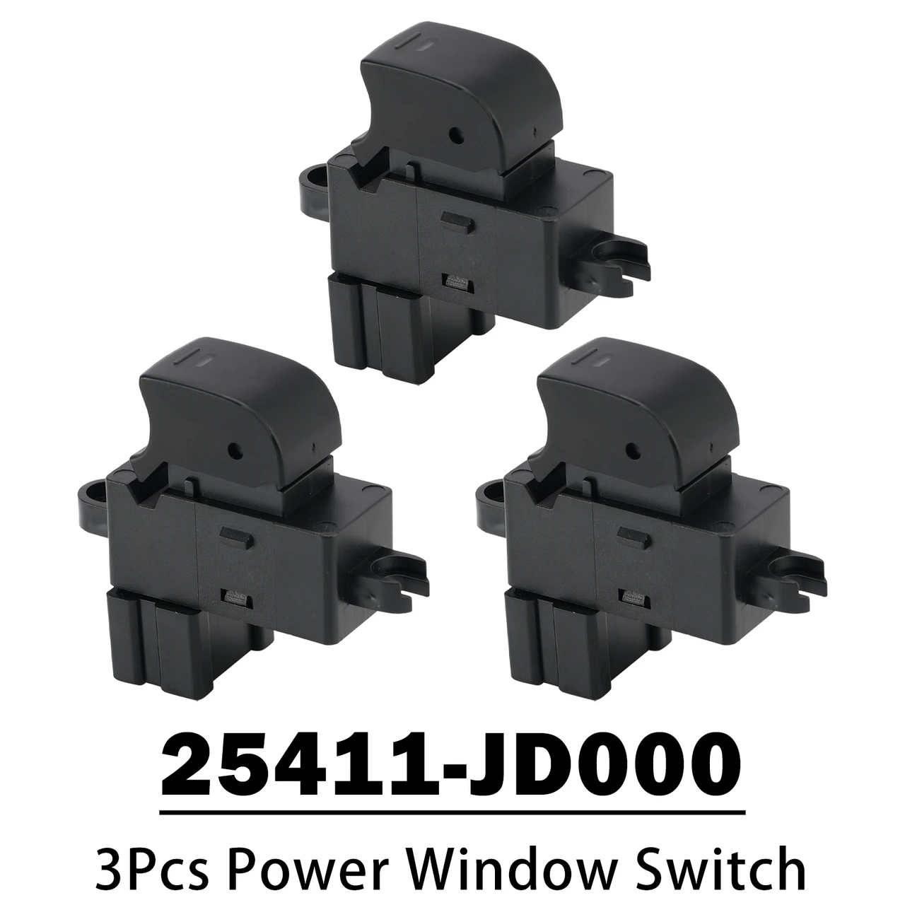 3Pcs Power Window Switch for Nissan Dualis Qashqai J10 Murano 3.5L 25411-JD000