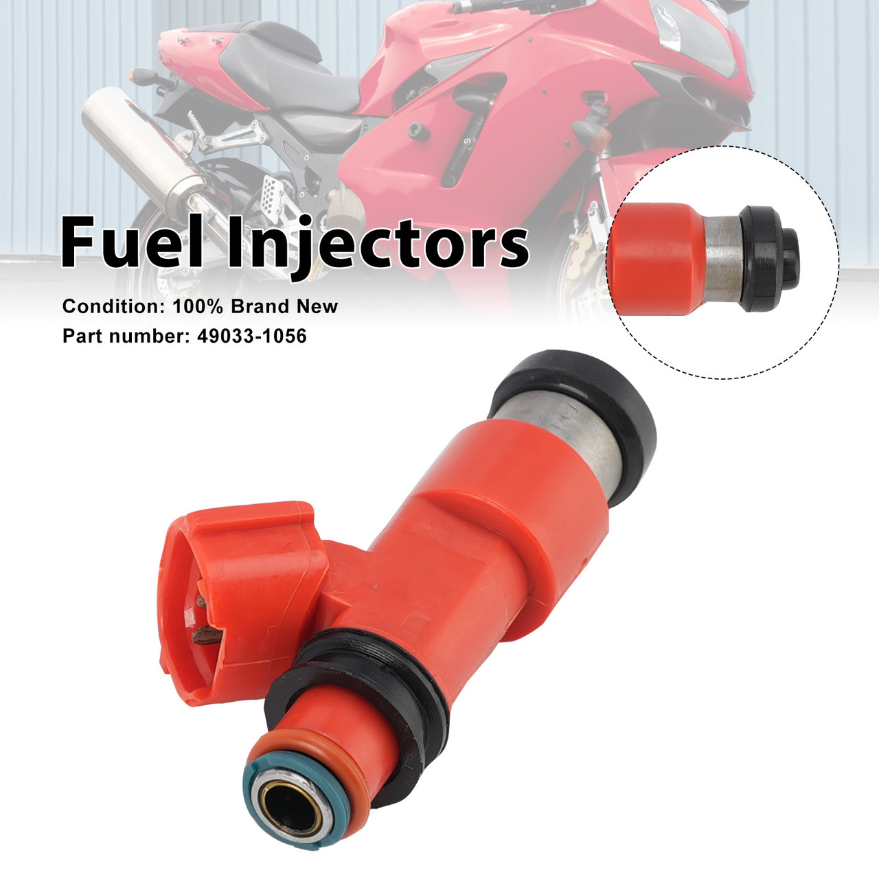 Fuel Injectors 49033-1056 For Kawasaki Ninja ZX12R ZX1200 2002-2003