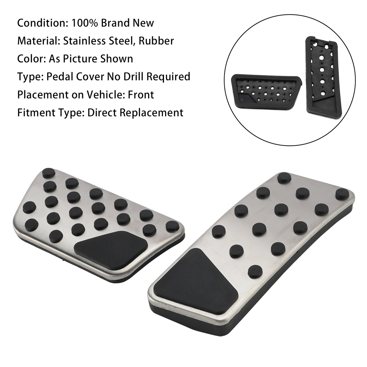 Pedal Set Pedals Pedal Caps For Jeep Wrangler 2008-2017 Automatic