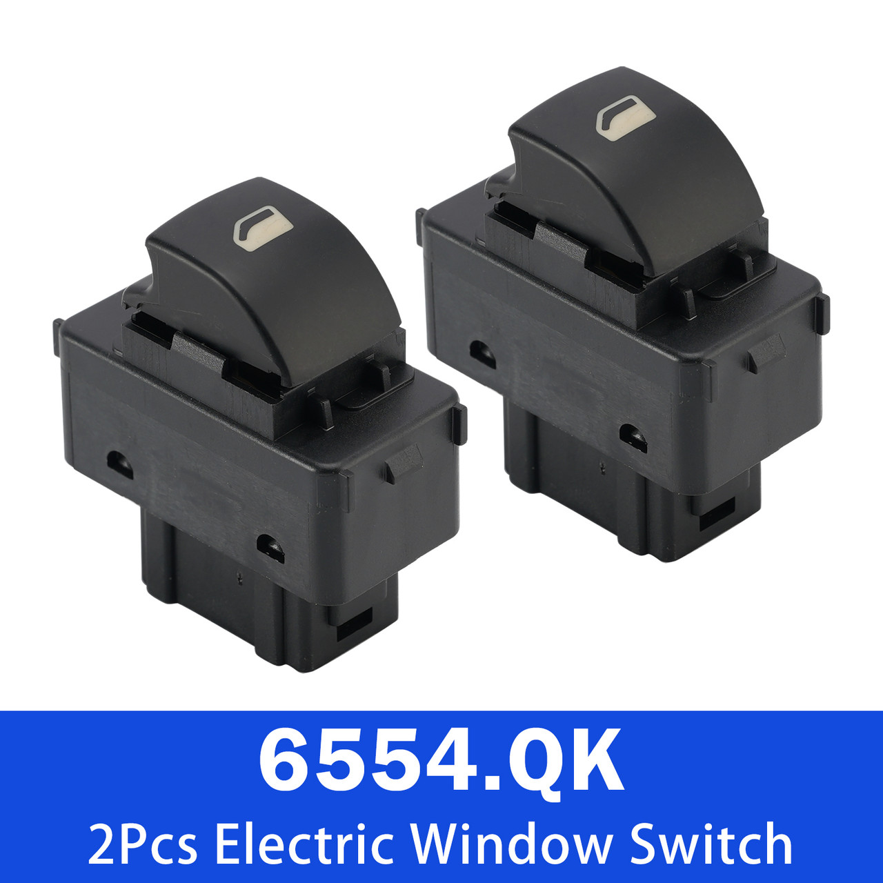 2Pcs Electric Window Switch 6554.QK for Citroen Berlingo 2008-2018 MPV