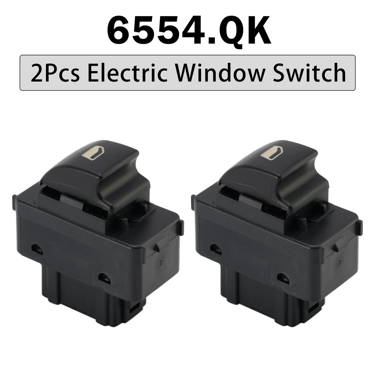 2Pcs Electric Window Switch 6554.QK for Citroen Berlingo 2008-2018 MPV