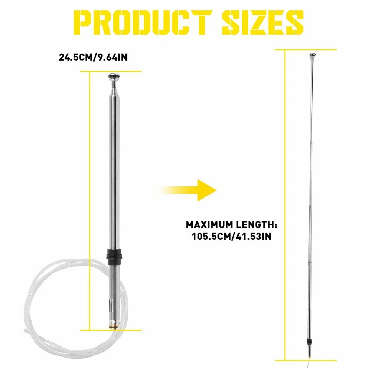 Power Antenna Mast Stainless Steel 86337-0W030 For Lexus RX300 1999-2003