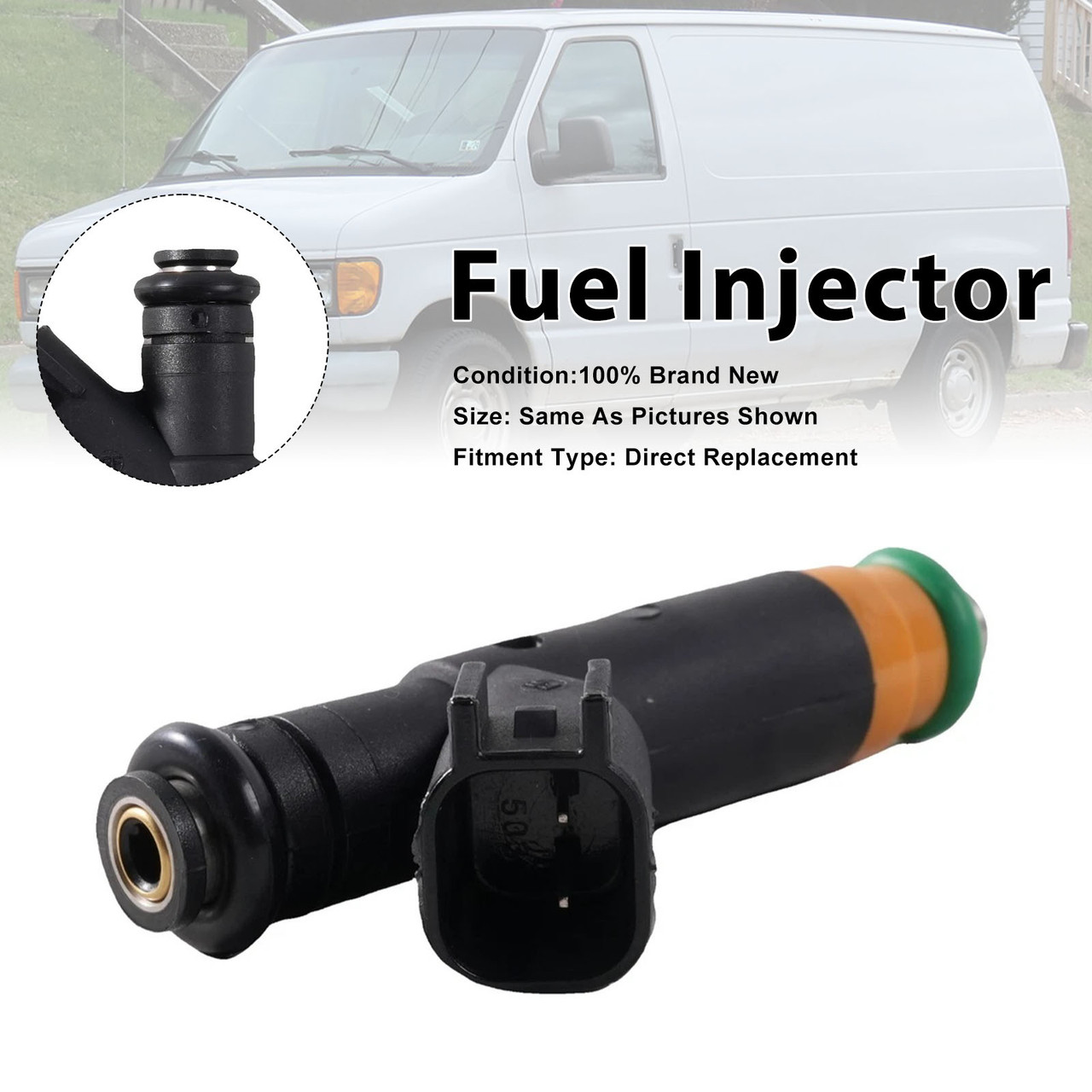 1Pcs Fuel Injector For Ford E-150 E-250 F-150 4.2L V6 2000-2003 YR3E-A6A