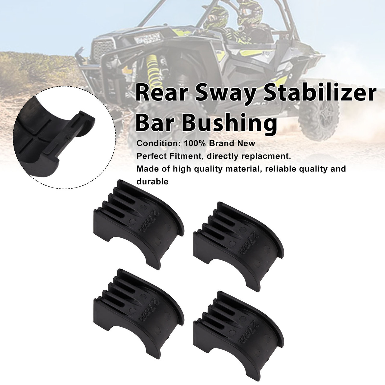 Rear Sway Stabilizer Bar Bushing fits Polaris RZR S 1000 RZR XP 15-20