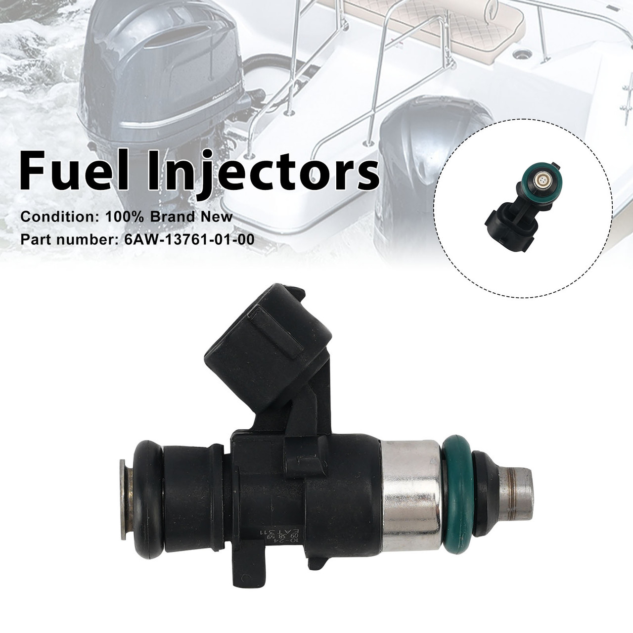 Fuel Injectors 6AW-13761-01-00 For Yamaha Outboard 300HP LF300XSB2