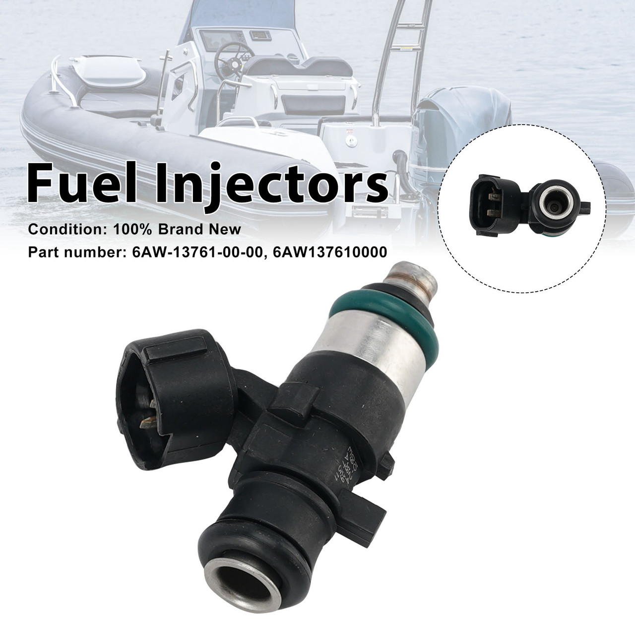 Fuel Injectors 6AW-13761-00-00 For Yamaha Outboard 225/250/300/350HP