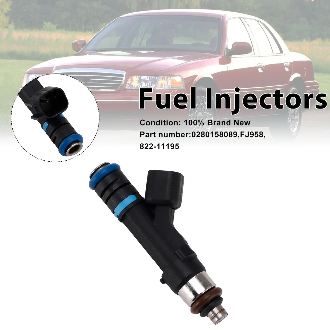 822-11195 Fuel Injectors 0280158089 For Mercury Grand Marquis Ford Lincoln