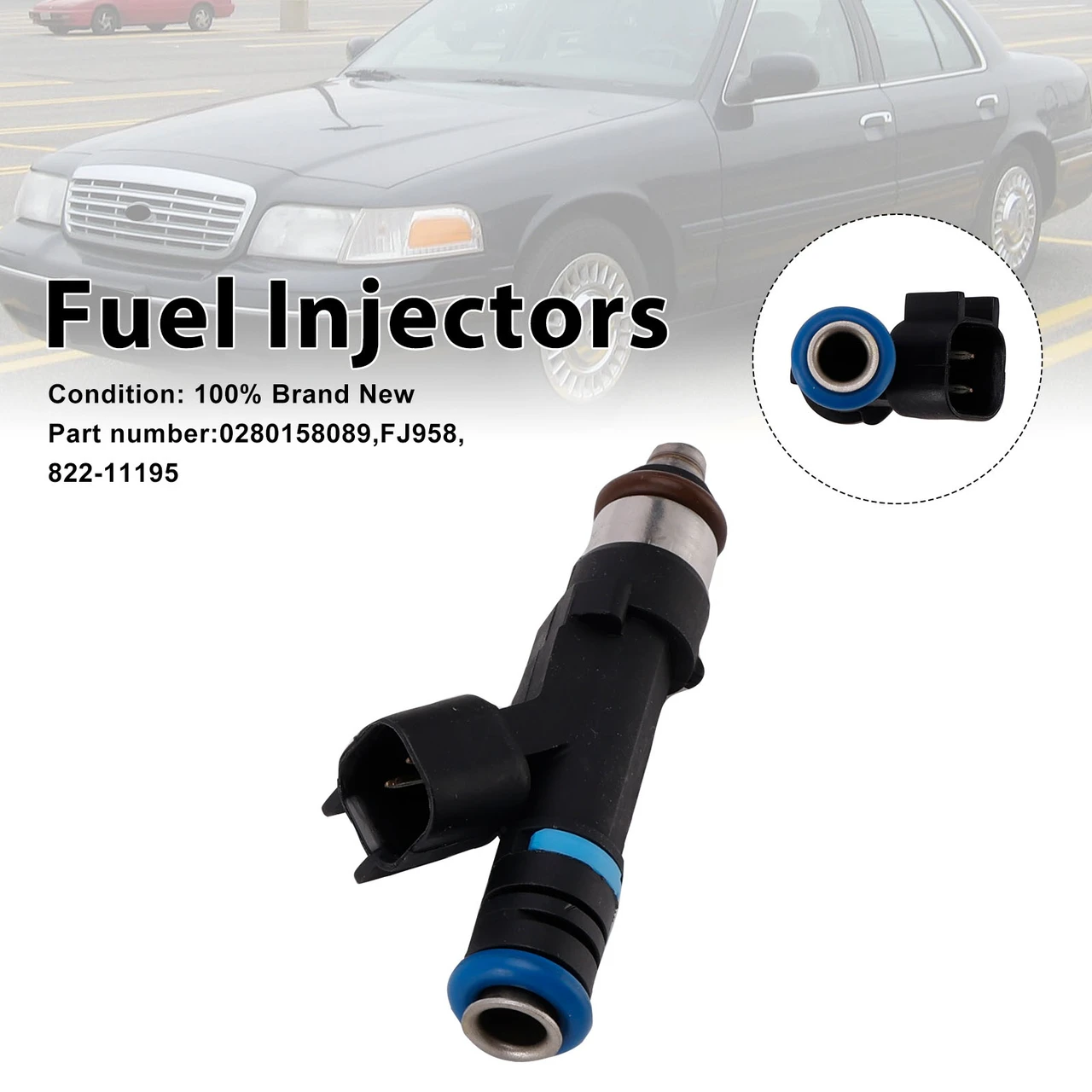 822-11195 Fuel Injectors 0280158089 For Mercury Grand Marquis Ford Lincoln