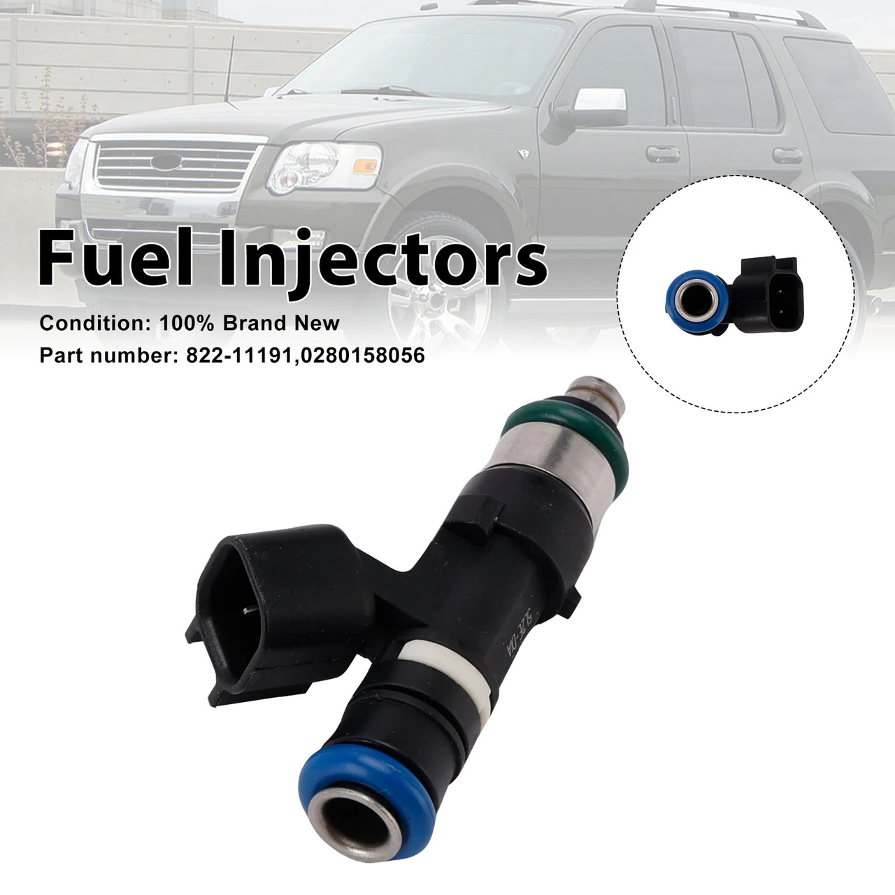 822-11191 Fuel Injectors 0280158056 For Mercury Mountaineer Ford