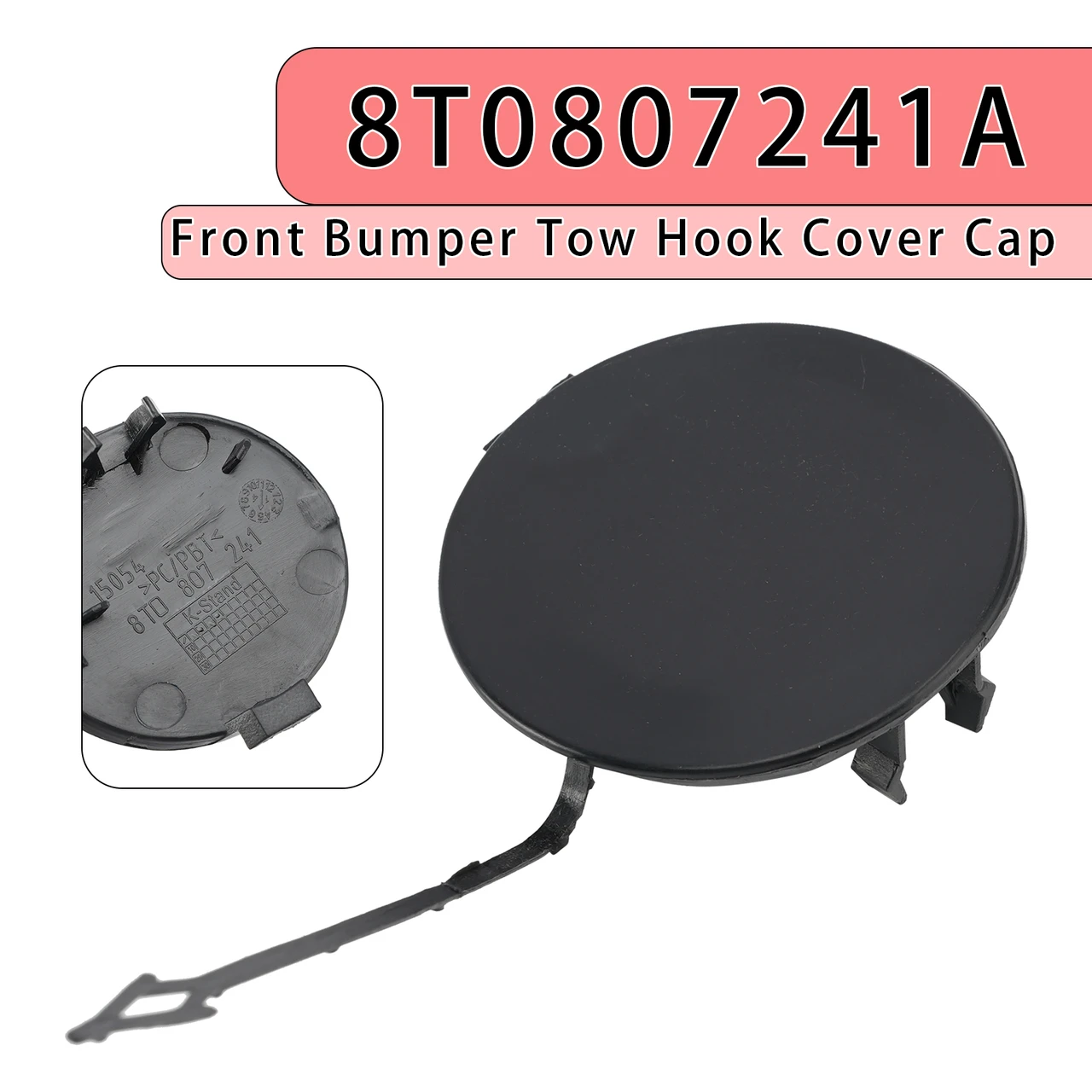 Front Bumper Tow Hook Cover Cap 8T0807241A for Audi A5 2008-2011 S-Line