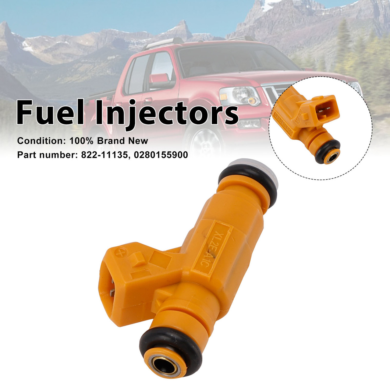 822-11135 Fuel Injectors â?280155900 For Mercury Mountaineer Ford Explorer