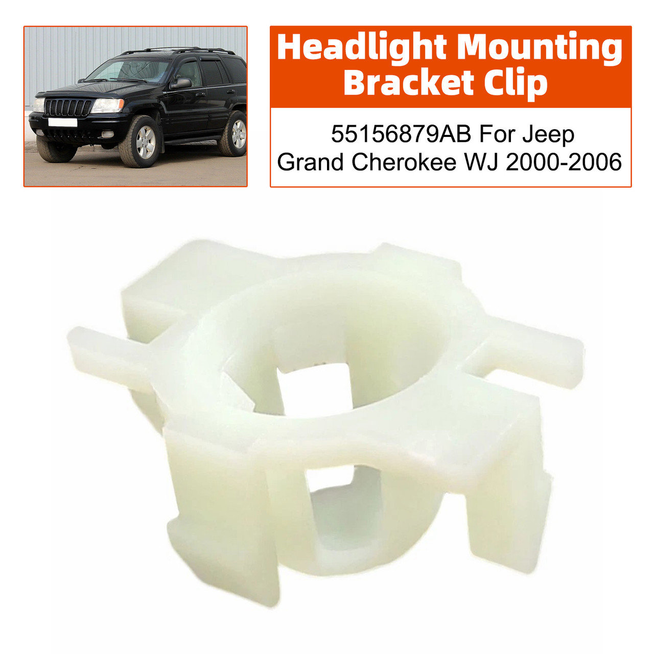 Headlight Mounting Bracket Clip 55156879AB For Jeep Grand Cherokee WJ 2000-2006