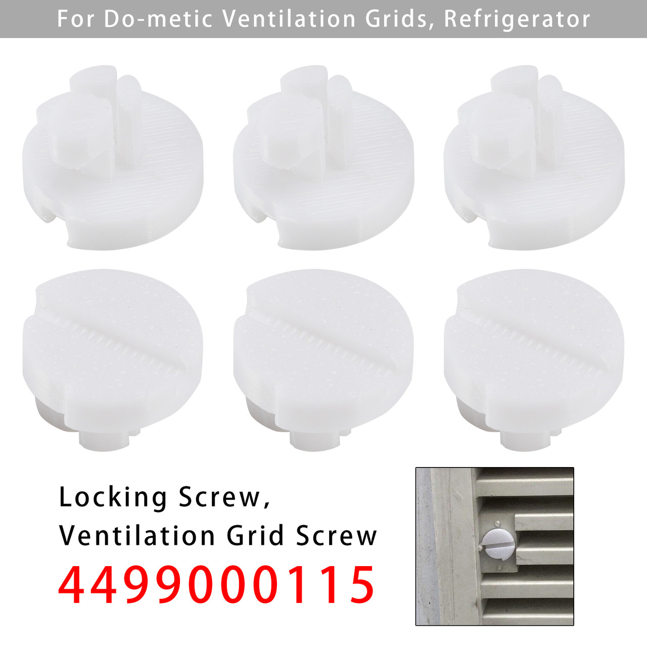 6X Replacement Locking Screws For Dometic Fridge Vent Grille