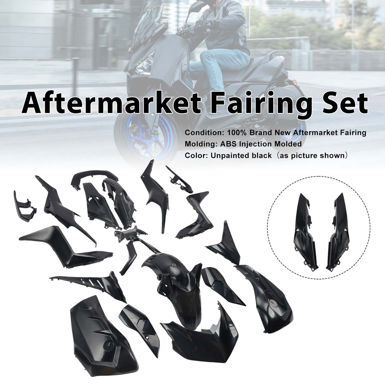 Bodywork Fairing Injection Unpainted For Yamaha X-MAX 300 XMAX300 25-26