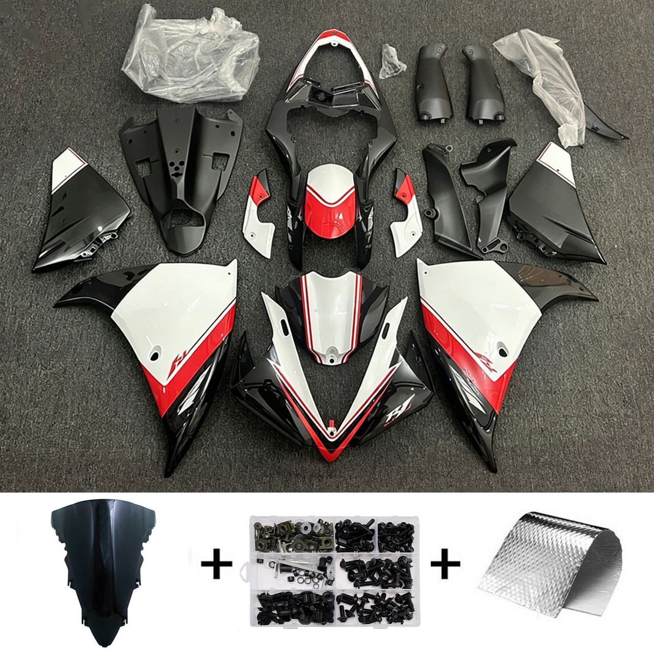 Injection Fairing Kit Bodywork Plastic ABS For Yamaha YZFR1 YZF-R1 2009-2011