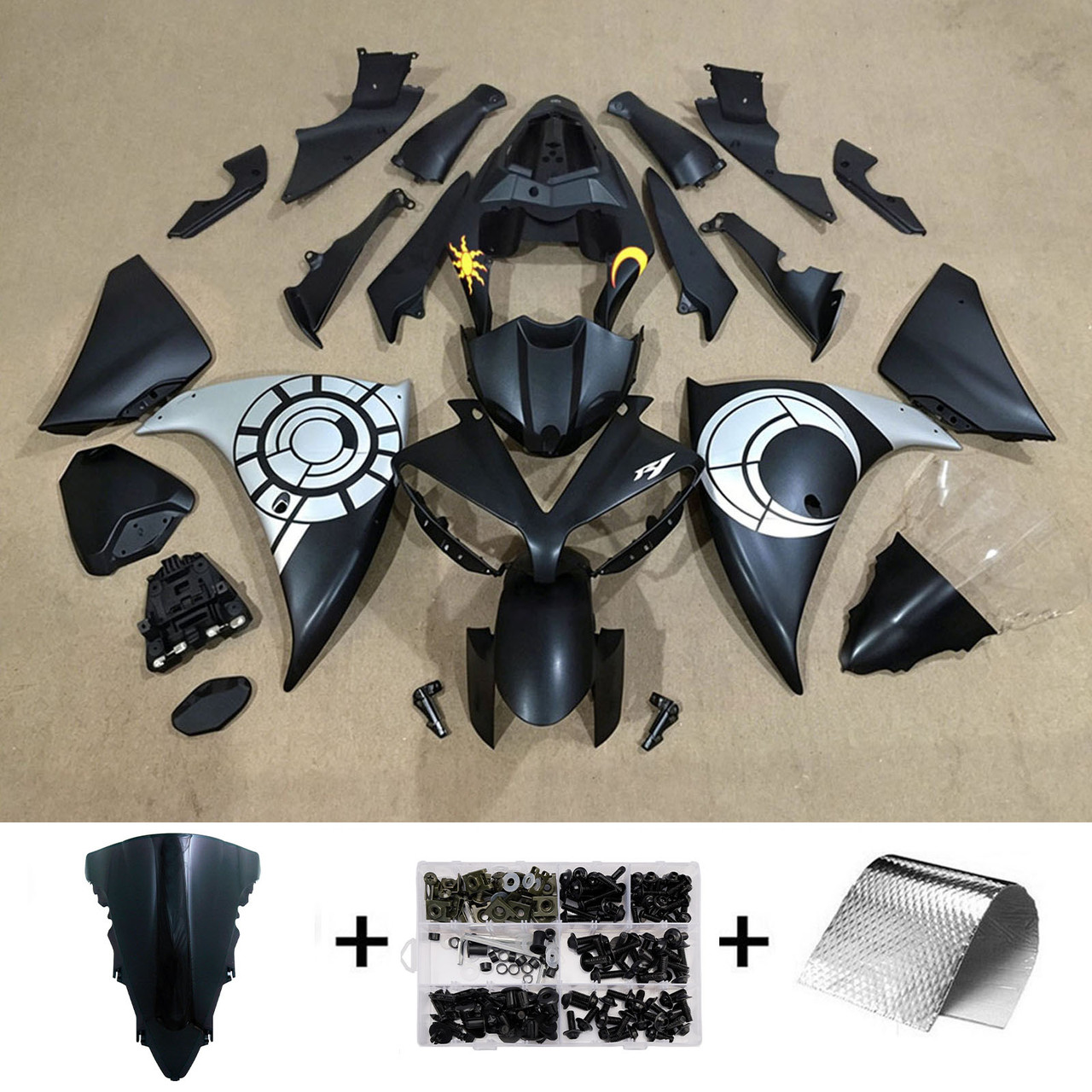 Injection Fairing Kit Bodywork Plastic ABS For Yamaha YZFR1 YZF-R1 2009-2011