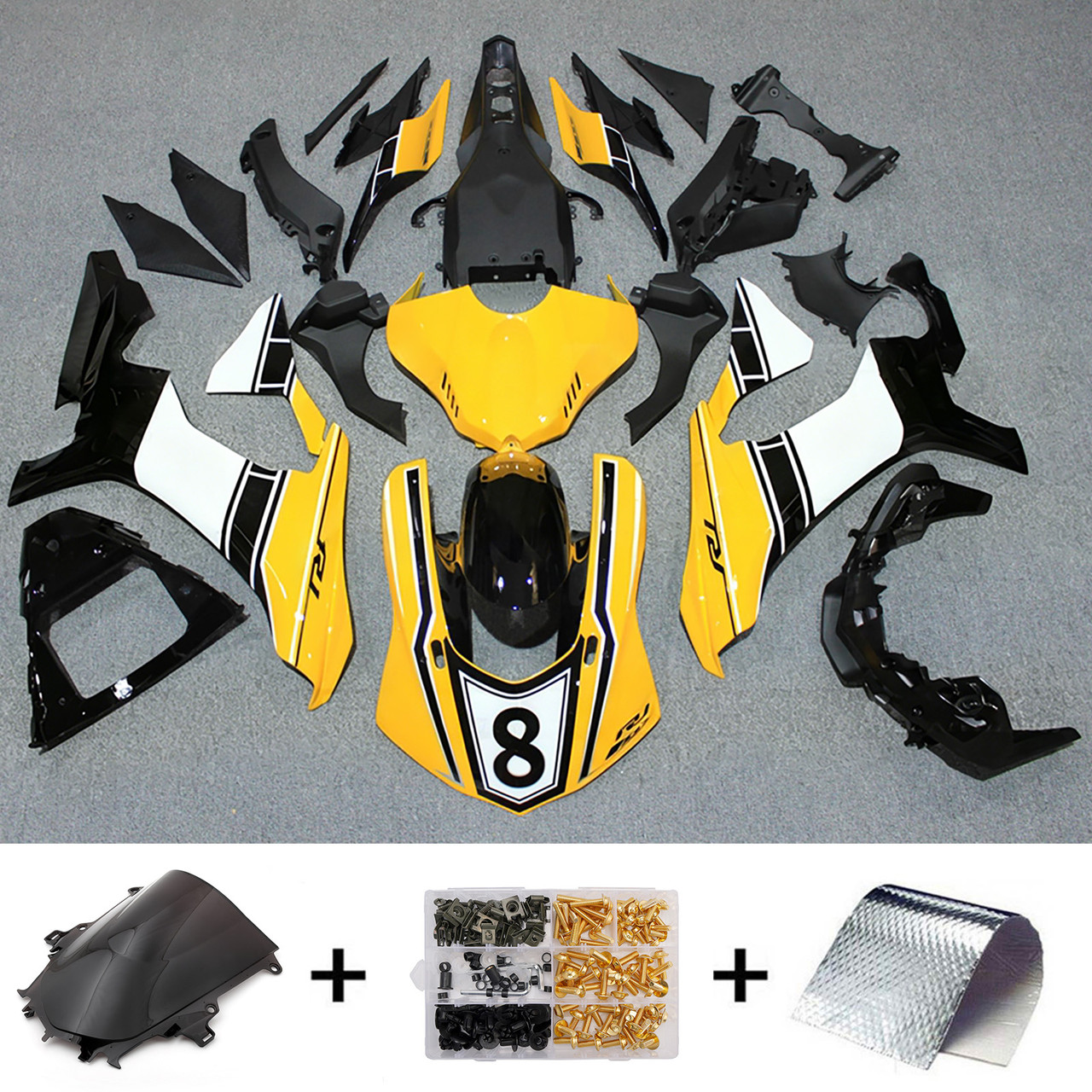 Injection Fairing Kit Bodywork Plastic ABS fit For Yamaha YZF 1000 R1 2015-2019