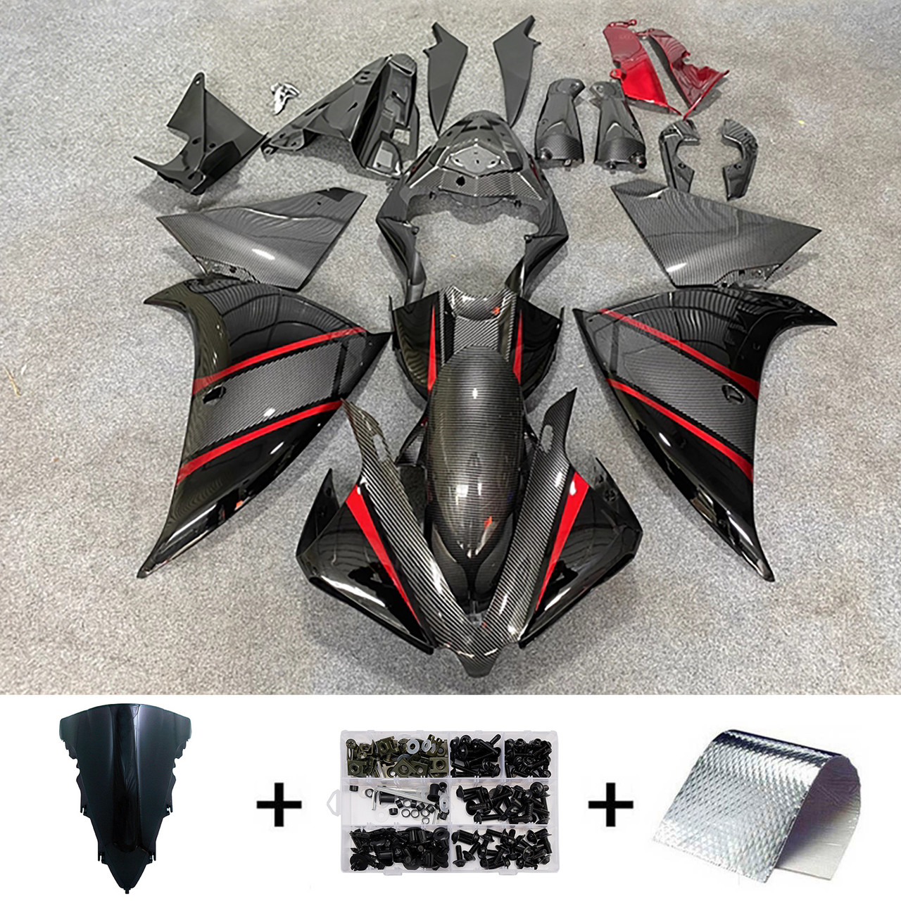 Injection Fairing Kit Bodywork Plastic ABS For Yamaha YZFR1 YZF-R1 2009-2011