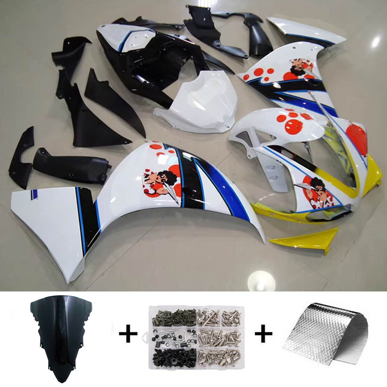 Injection Fairing Kit Bodywork Plastic ABS For Yamaha YZFR1 YZF-R1 2012-2014