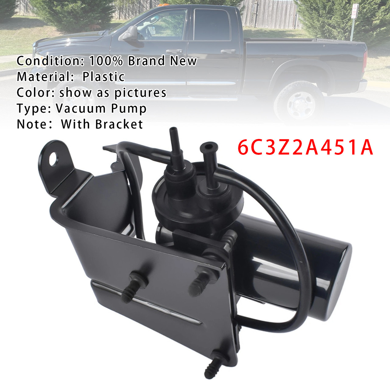 Electric Vacuum Pump 6C3Z2A451A For Ford Super Duty F-250 F-350 6.0L 7.3L