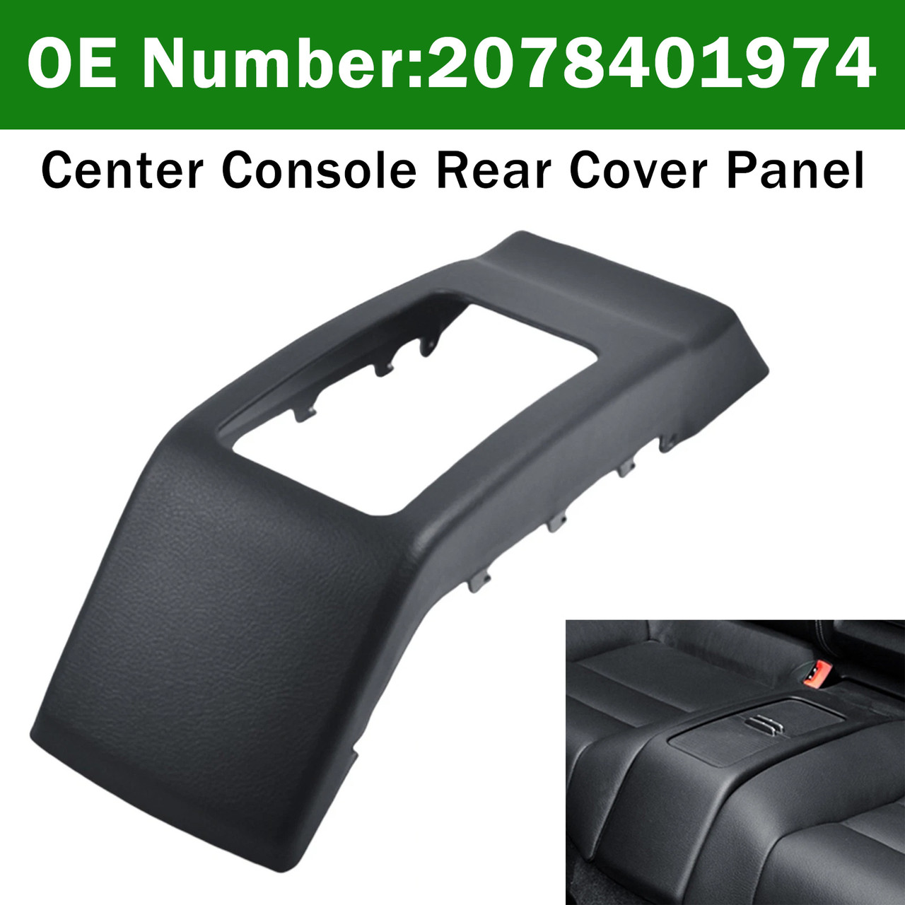 Black Center Console Rear Cover Panel For Benz W207 Convertible 2010鈥?016