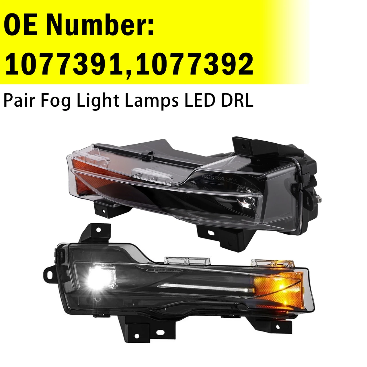 Pair Fog Light Lamps LED DRL For Tesla Model 3 Y 2017鈥?023
