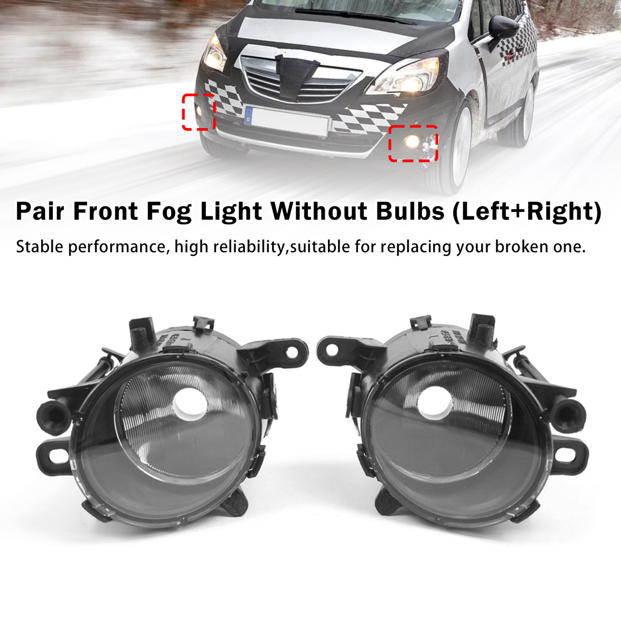 Pair Front Fog Light Lamp For Vauxhall Insignia Astra 2011-2020 22865974