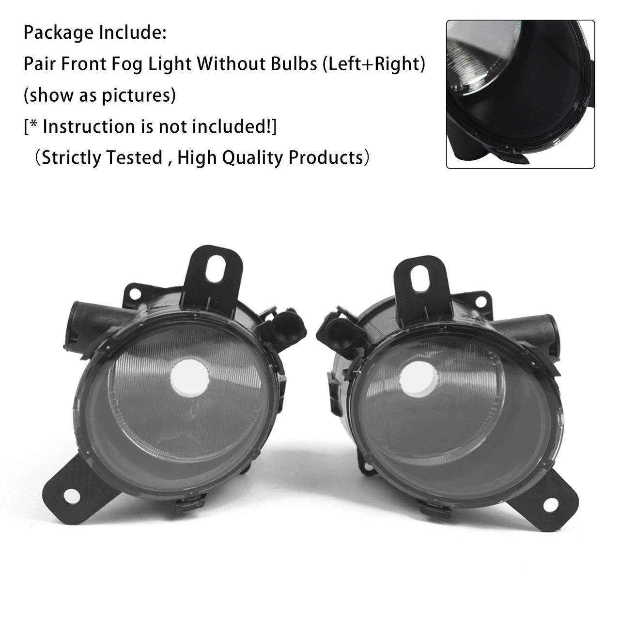 Pair Front Fog Light Lamp For Vauxhall Corsa 2011-2019 13253625 13253626