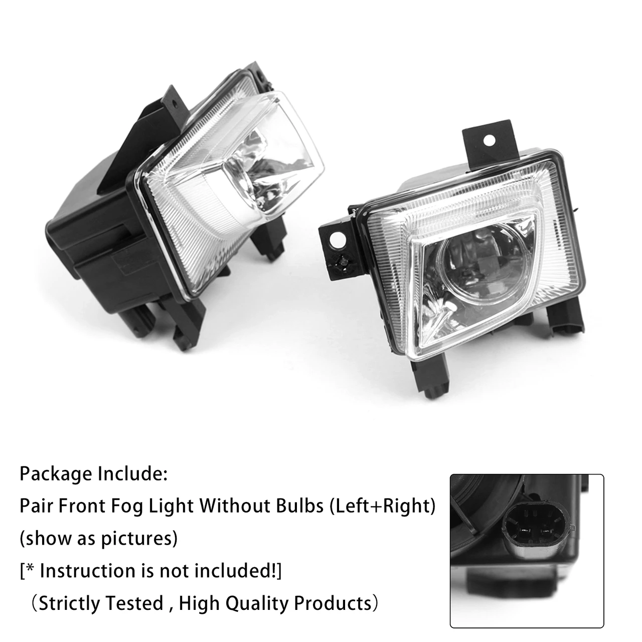 Pair Front Fog Light Lamp For Opel Vectra C 2003-2008 6710033 6710034