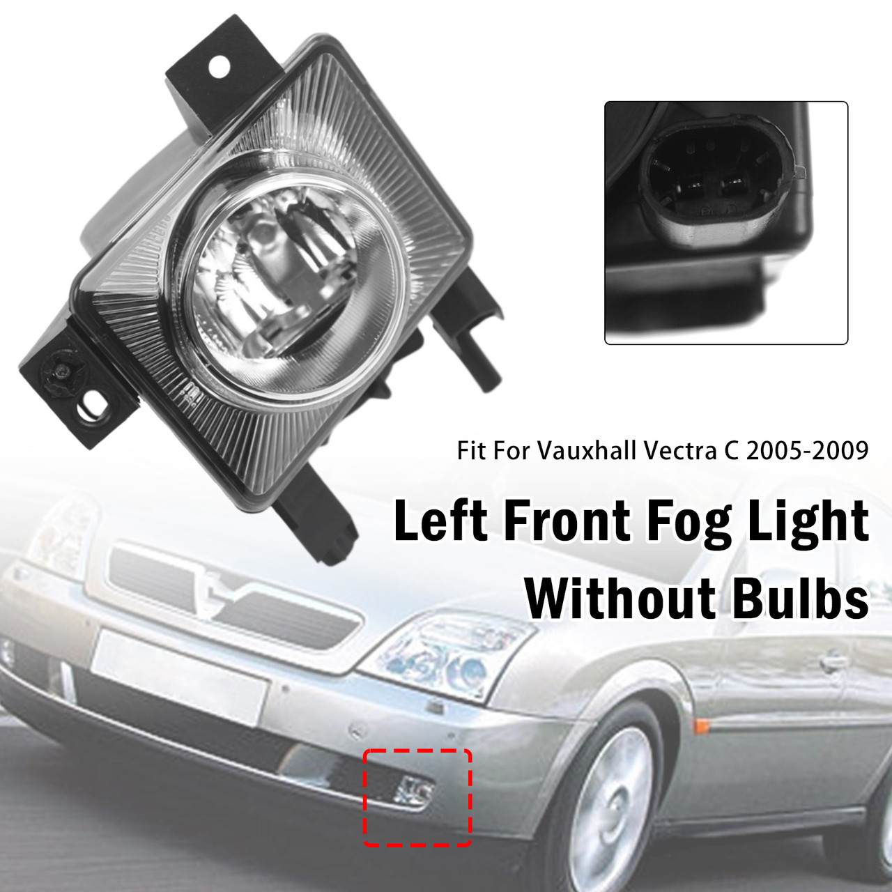 Left Front Fog Light Lamp For Vauxhall Vectra C 2005-2009 1710362