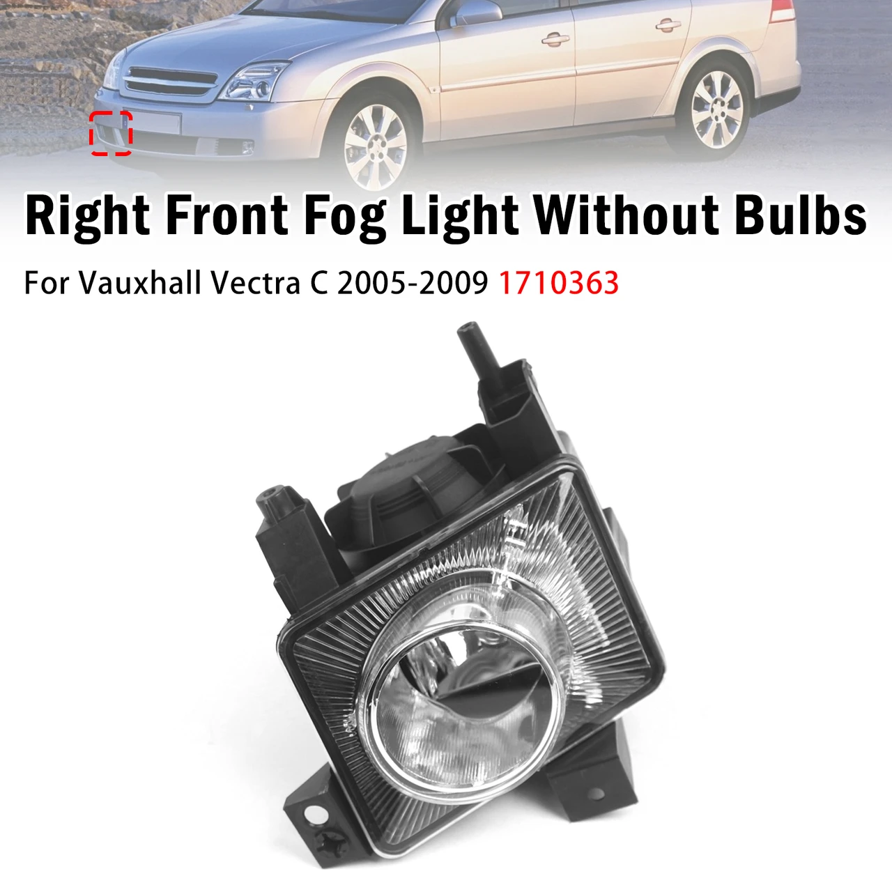 Right Front Fog Light Lamp For Vauxhall Vectra C 2005-2009 1710363
