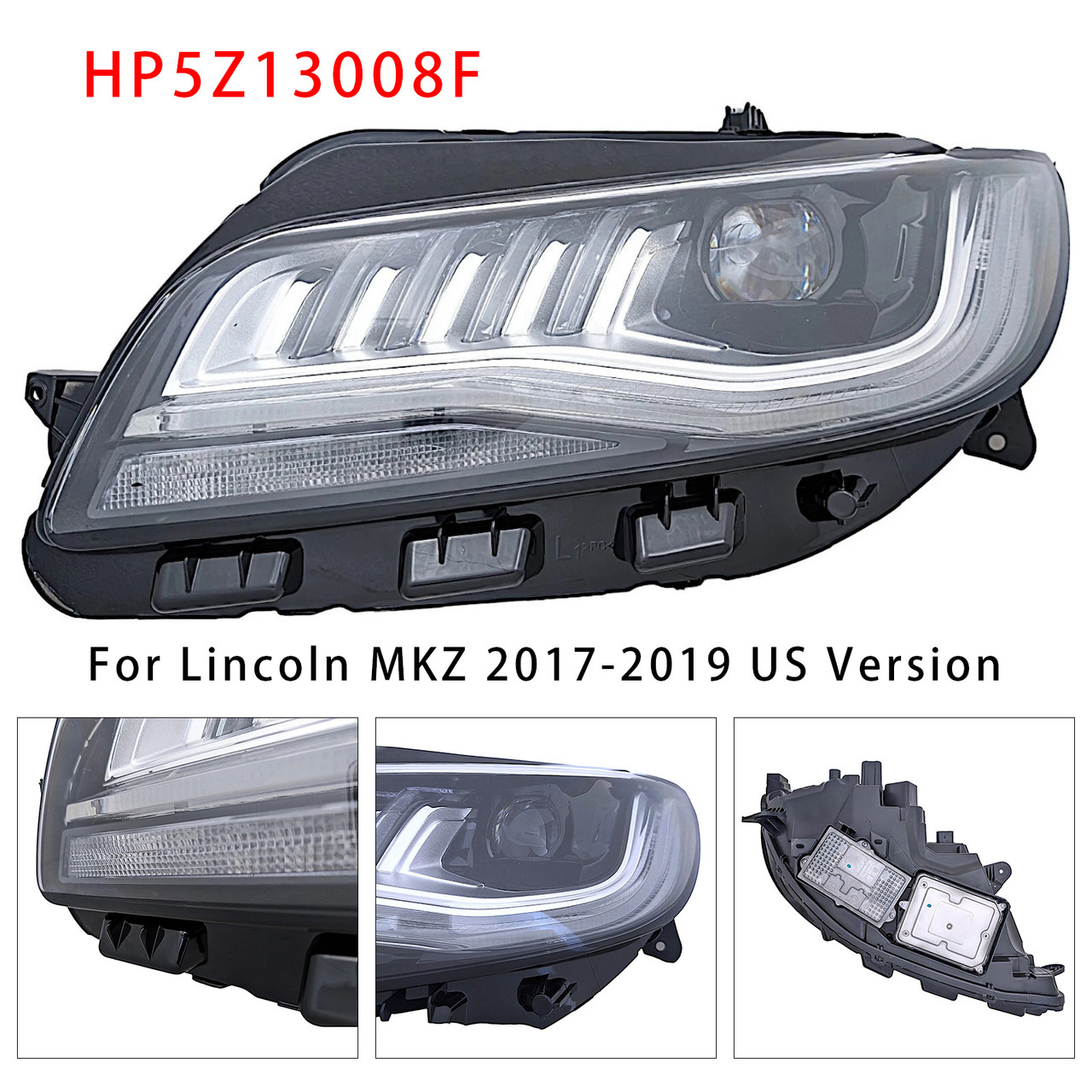 Left LED Headlight W/ AFS HP5Z13008F For Lincoln MKZ 2017-2019