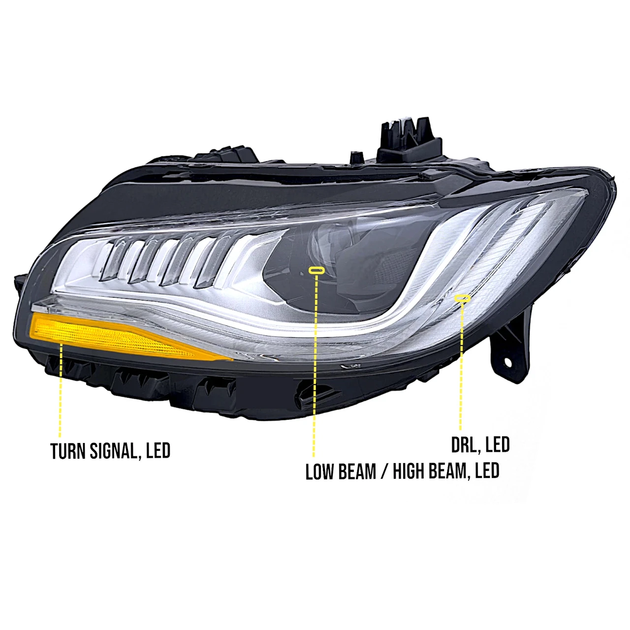 Left+Right LED Headlight W/ AFS HP5Z13008F HP5Z13008E For Lincoln MKZ 2017-2019