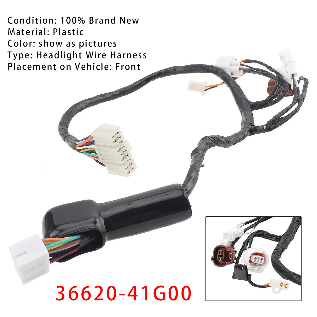 Headlight Wiring Harness Cable Assembly For Suzuki GSXR 1000 2005-2006