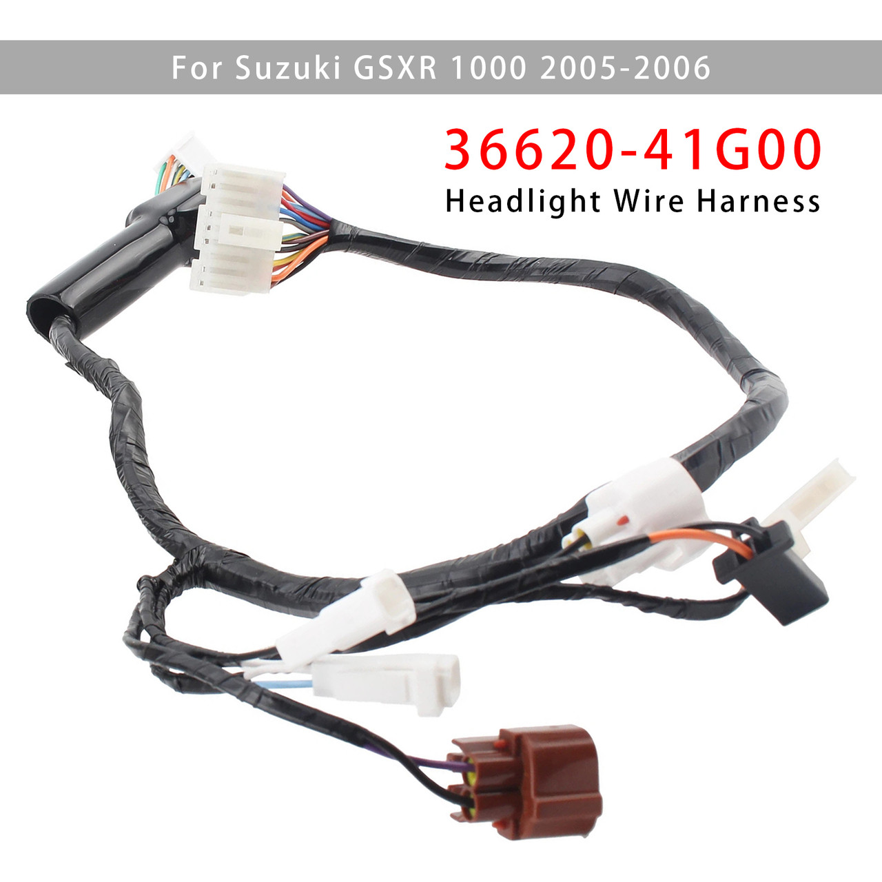 Headlight Wiring Harness Cable Assembly For Suzuki GSXR 1000 2005-2006