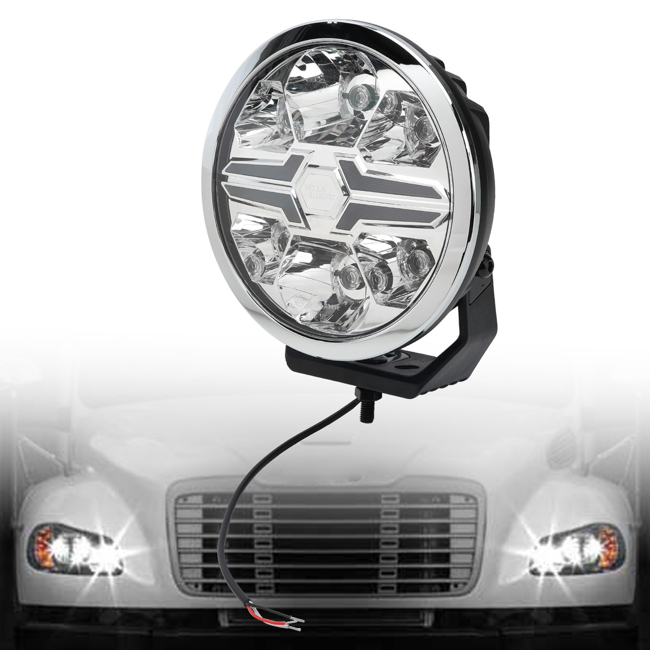 Round Auxiliary Lamp ValueFit 9" Ref.25 12/24V 17W 1700LM 6000K For HELLA