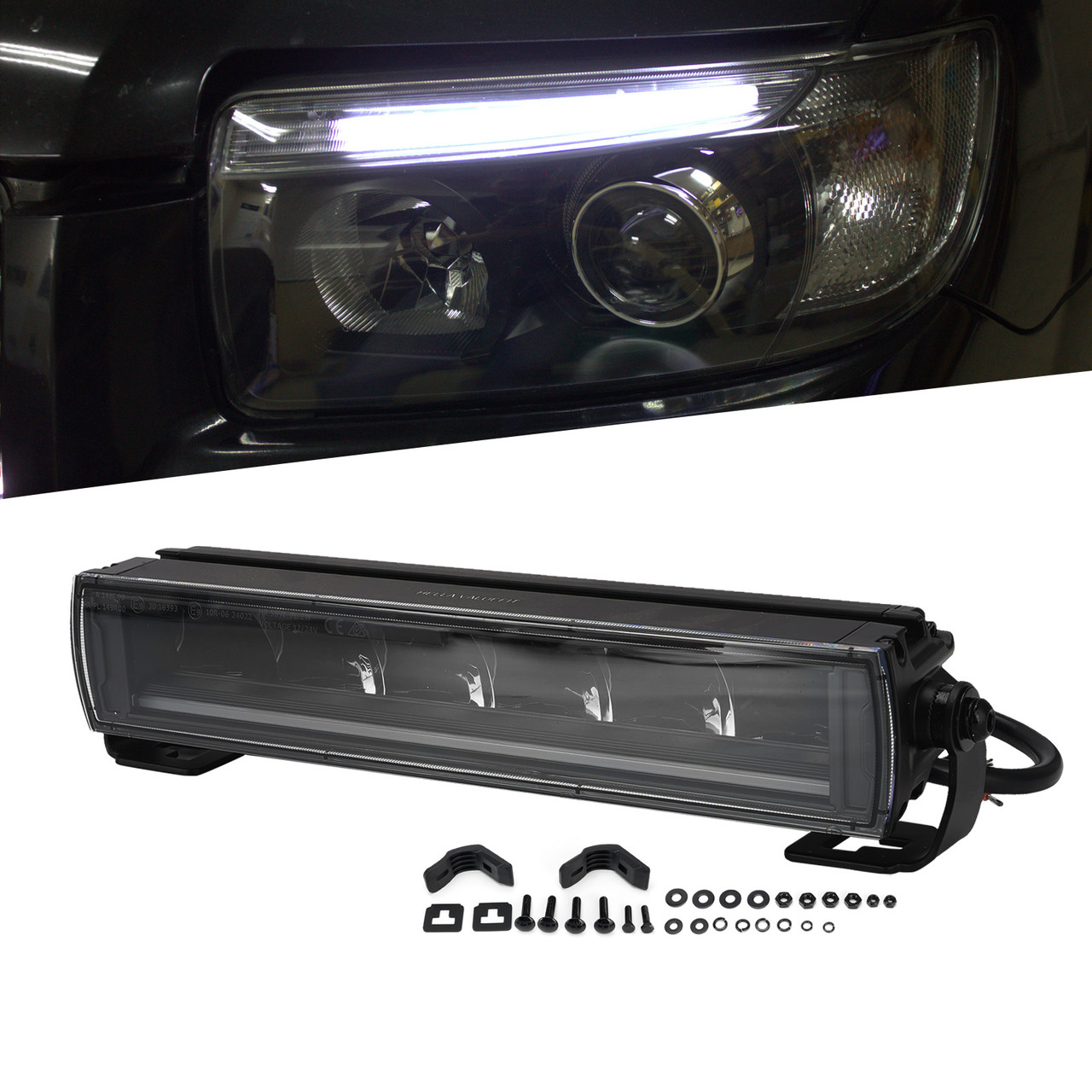 Long Strip Auxiliary Lamp ValueFit 12.6" 12/24V 82W 6000LM 5700K For HELLA