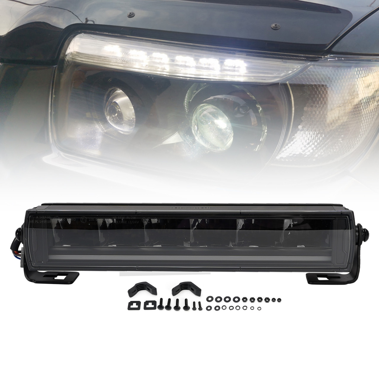 Long Strip Auxiliary Lamp ValueFit 12.6" 12/24V 82W 6000LM 5700K For HELLA