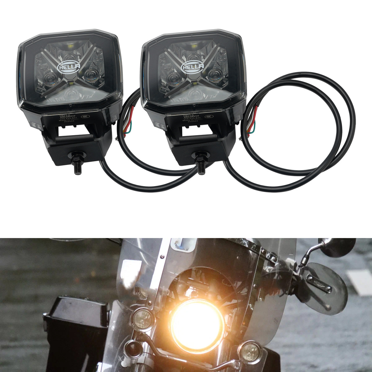 Square Spot Auxiliary Lamp ValueFit 4.3" 12/24V 60W 7100LM 5700K For HELLA