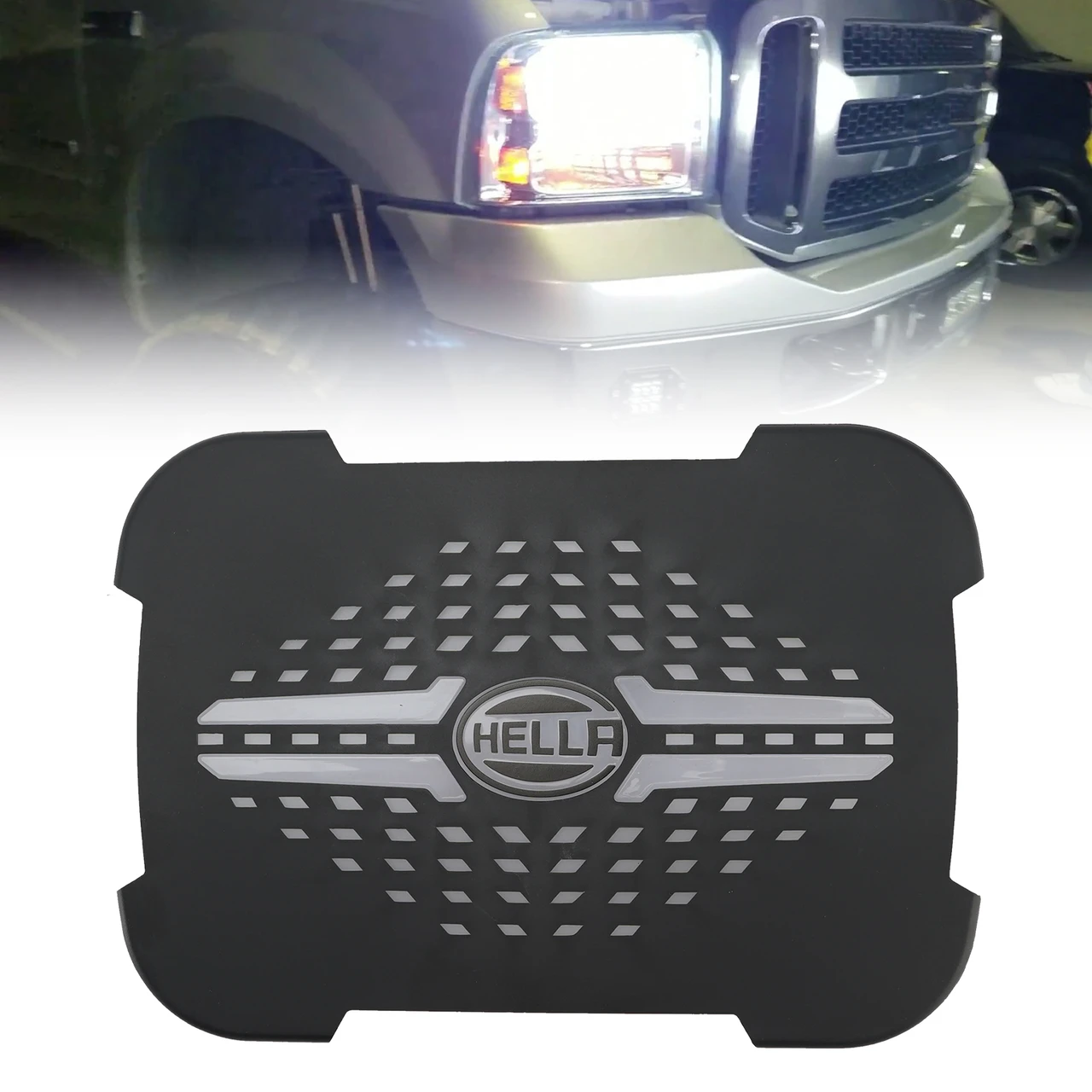 Square Auxiliary Lamp Outer Protective Cover ValueFit 9" For HELLA 358198021