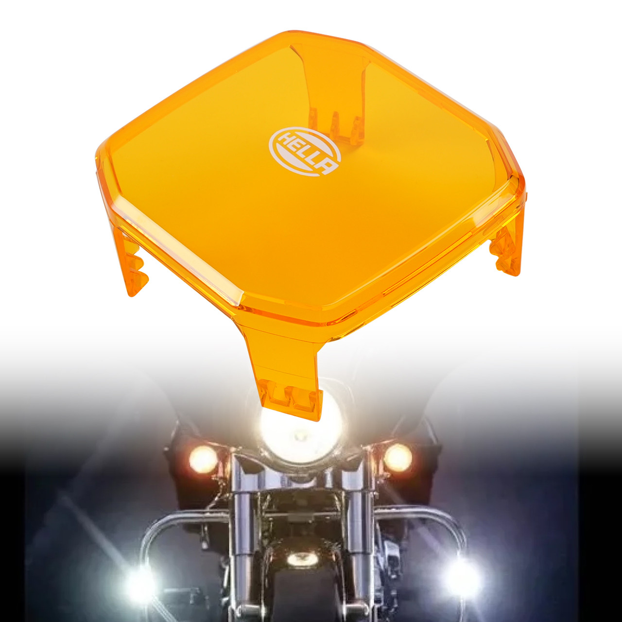 Square Amber Lamp Outer Protective Cover ValueFit 3.6" For HELLA 358233961