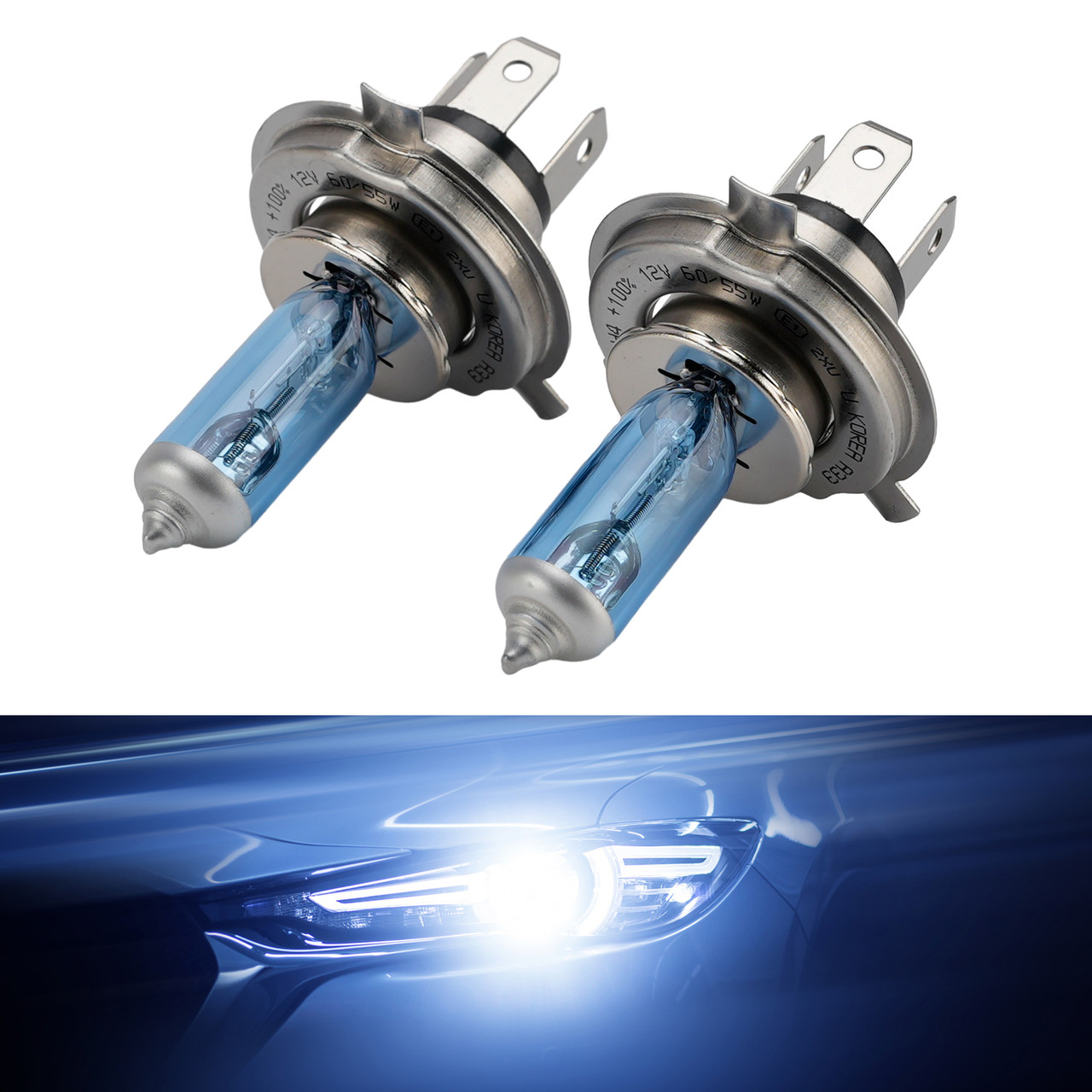 Car Light Upgraded Halogen Headlight Bulb H4 12V 60/55W For HELLA 178 560-663