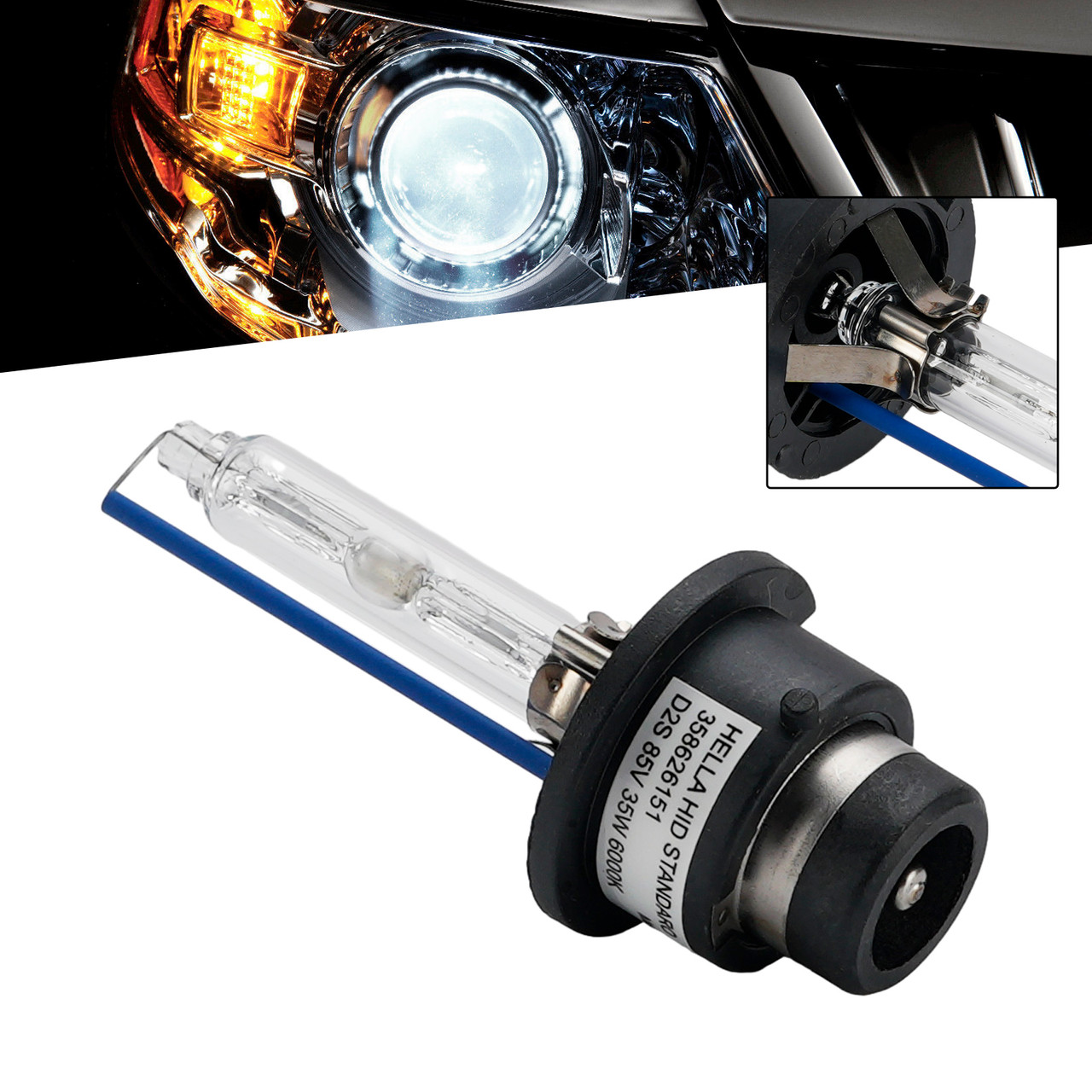 Car Light HID Xenon Headlight Bulb D2S 85V 35W 6000K For HELLA 8GS 358626151