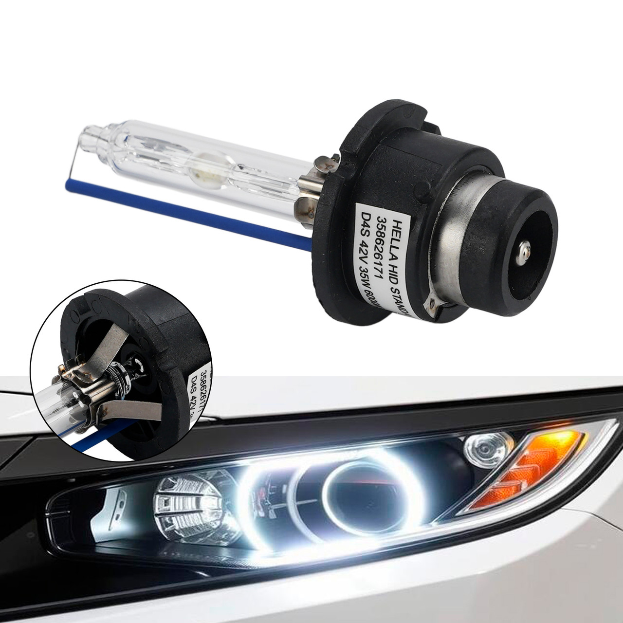 Car Light HID Xenon Headlight Bulb D4S 42V 35W 6000K For HELLA 8GS 358626171