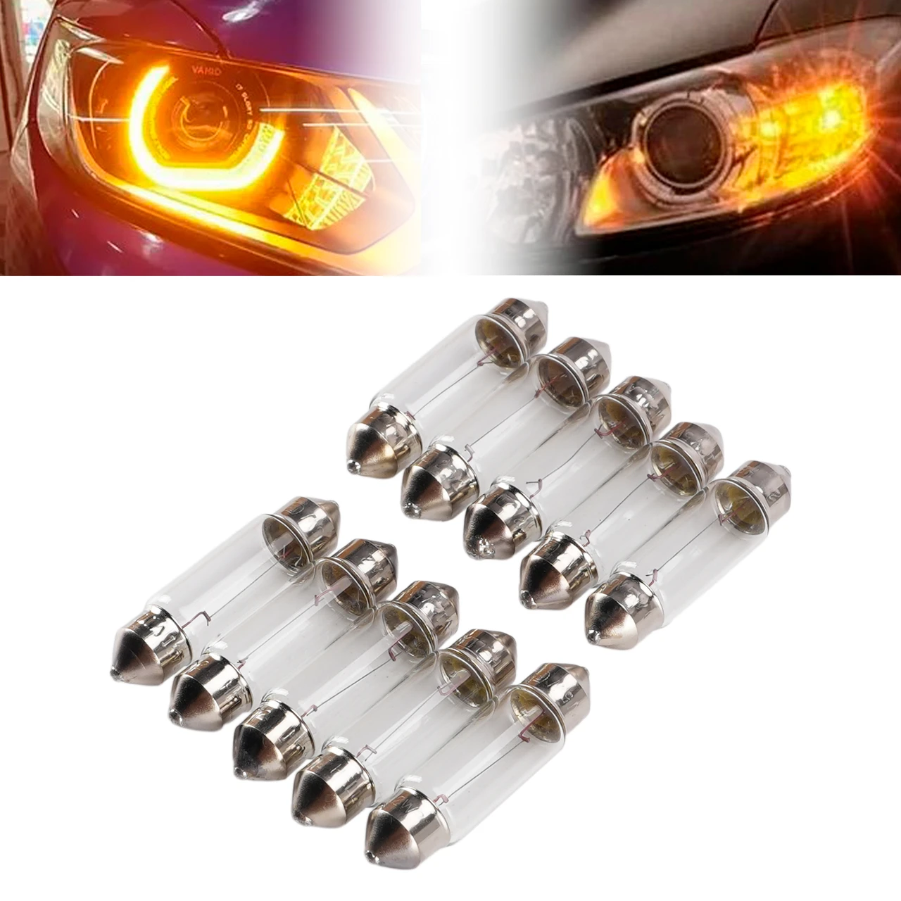 Car Light Halogen Auxiliary Bulb C5W 12V 5W Festoon For HELLA 8GM 002 092-121
