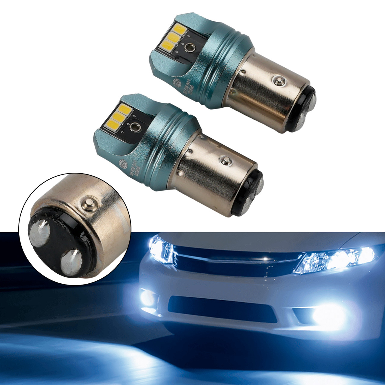 Car Light LED Auxiliary Bulb Kit P21/5W 12V 5W 6000K White For HELLA LEDS25AA1