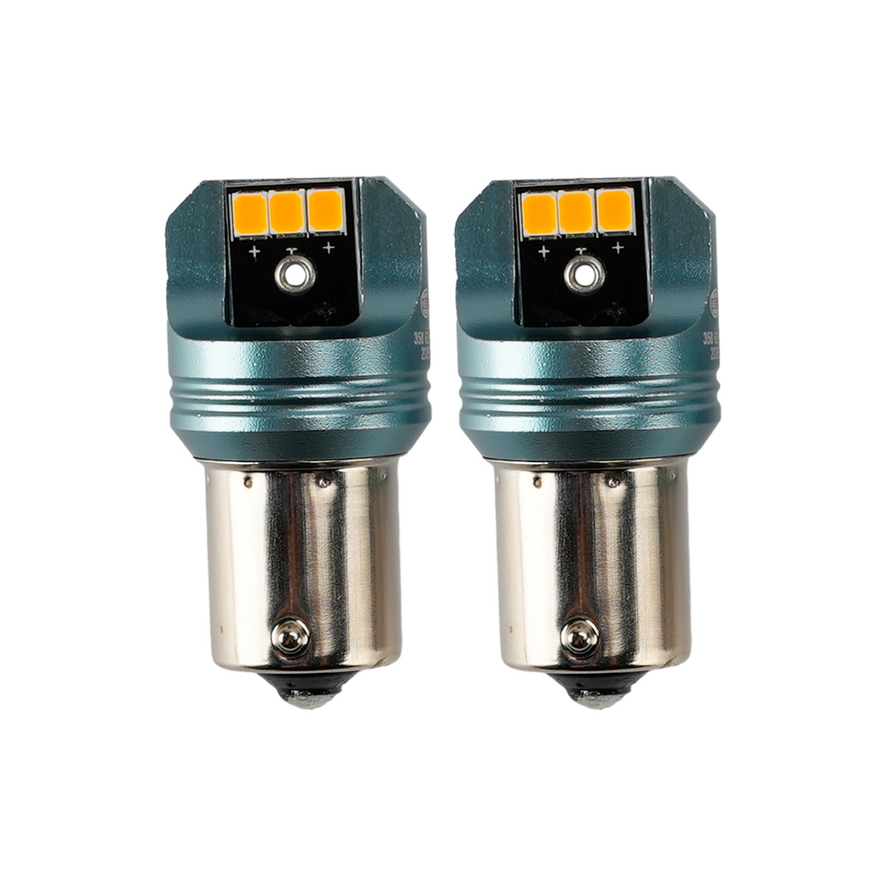Car Light LED Auxiliary Bulb Kit PY21W 12V 3W 1700K Amber For HELLA LEDS25AA3