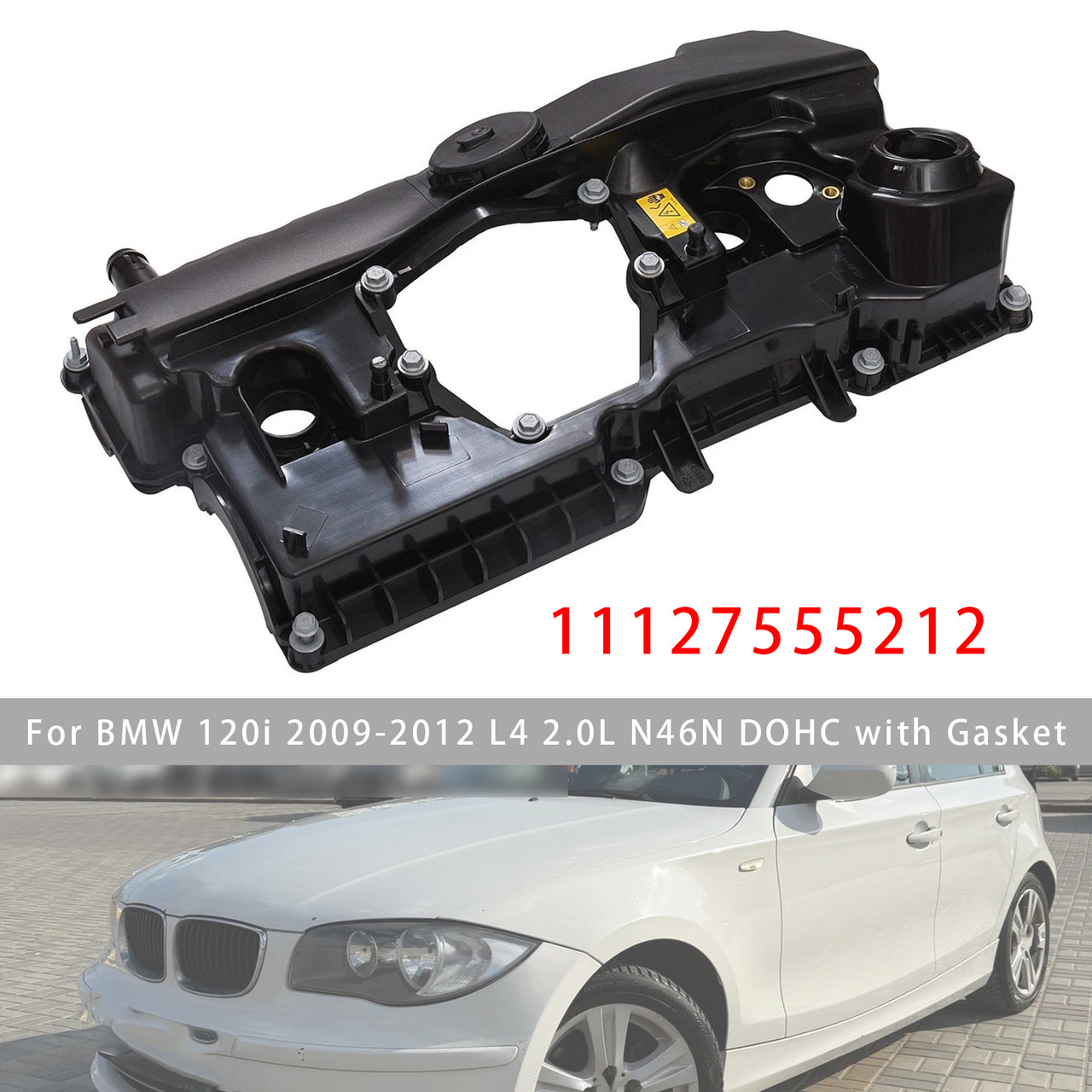 Engine Valve Cover W/ Gasket 11127555212 For BMW N46 And N46N Motor