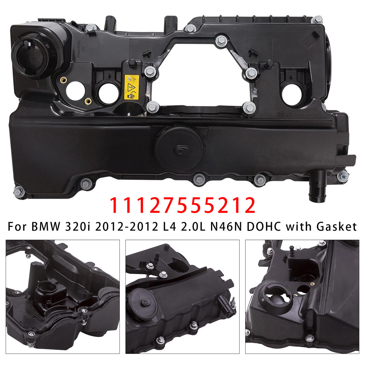 Engine Valve Cover W/ Gasket 11127555212 For BMW N46 And N46N Motor